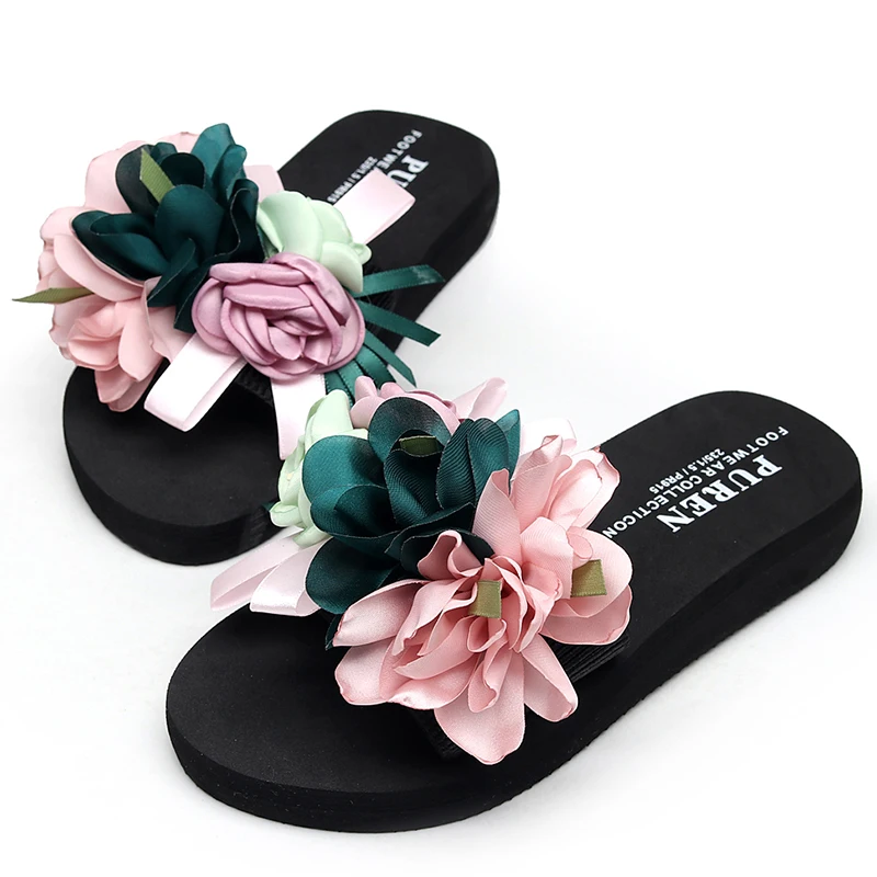 

LASPERAL Torridity Fashion Women Slipper Flower -Slip fasten Sandals Indoor Outdoor Thong Slippers -flops Plus 42