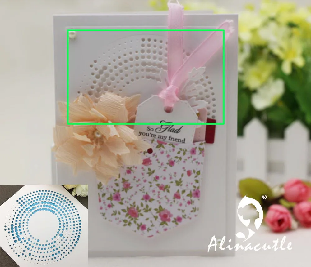 

AlinaCraft METAL CUTTING DIES dot background circle round Scrapbook papercraft card album punch stencil art cutter die cut