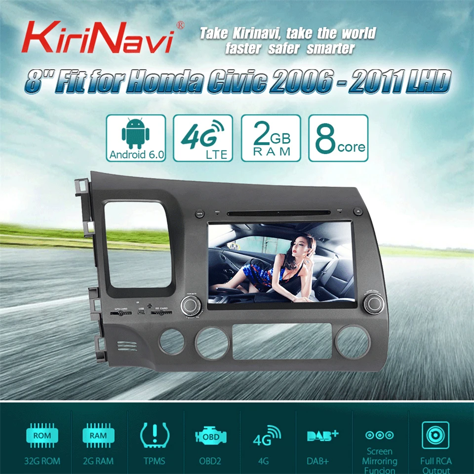 Perfect KiriNavi Octa core 4G LET android 7 car multimidia autoradio for honda civic car audio dvd 2006 - 2011 gps support 4K Video 4G 0 Perfect KiriNavi Octa core 4G LET android 7 car multimidia autoradio for honda civic car audio dvd 2006 - 2011 gps support 4K Video 4G 0