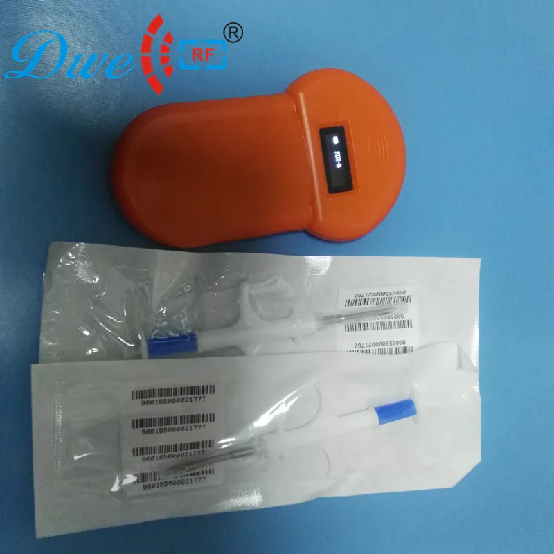 134.2khz fdx b rfid animals microchip reader pet scanner with 2pcs