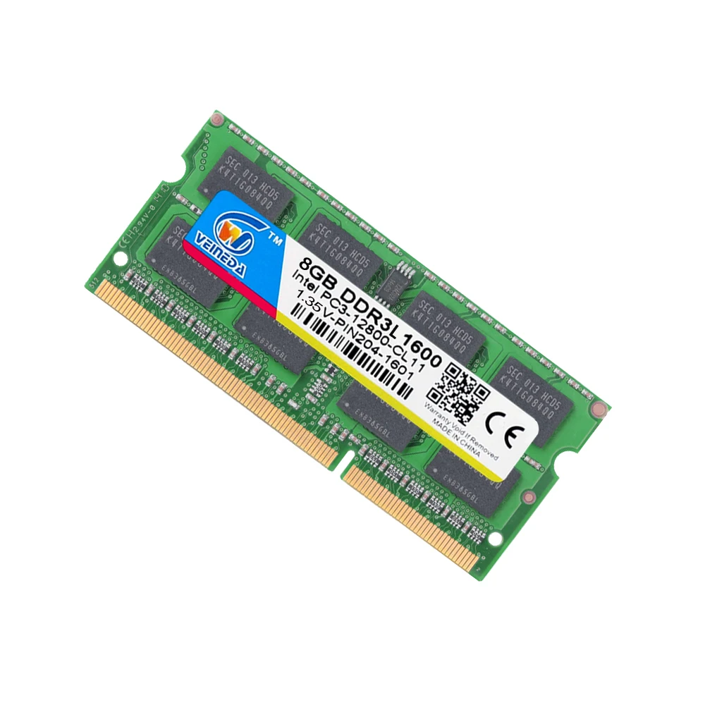 VEINEDA оперативная память SO DIMM ddr3l 4 ГБ 8 ГБ 1,35 в DDR3L 1333 1600 МГц DDR3 PC3-12800 4 ГБ для ноутбука