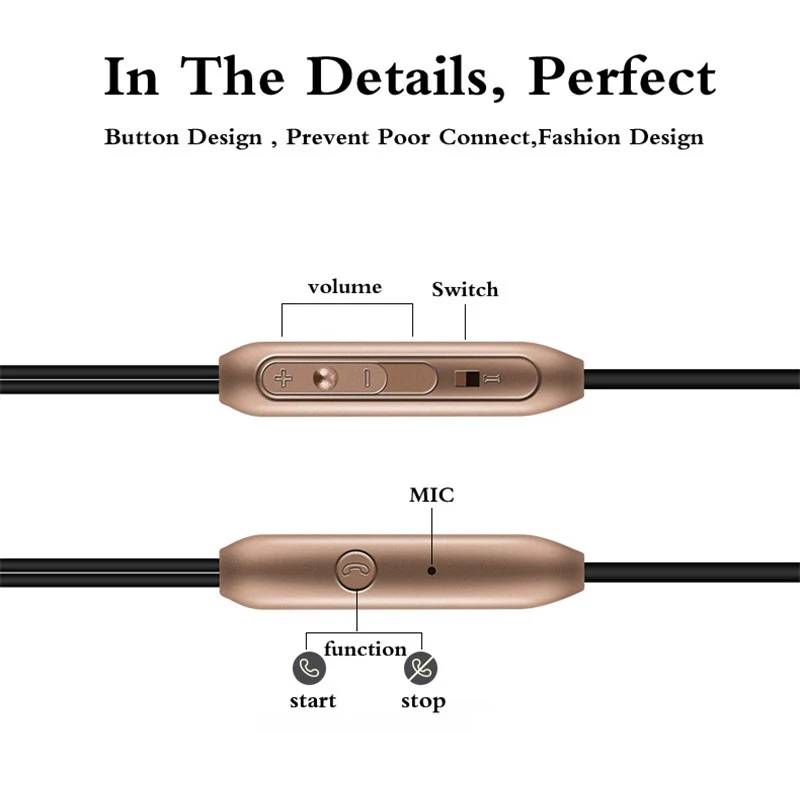 Stereo Metal Wired Earphone With Microphone Earbuds In Ear Headset Bass Sound Music Earphones For Iphone Xiaomi Huawei Phones