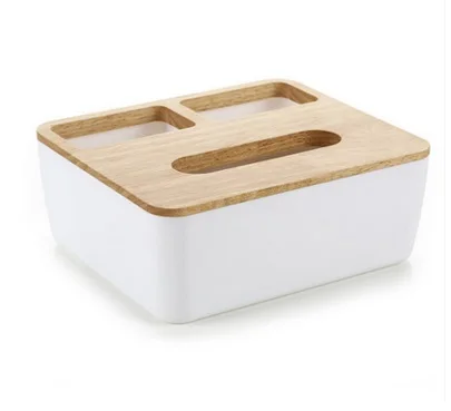 Дубовая деревянная коробка для салфеток, диспенсер для салфеток, чехол для хранения, контейнер для салфеток, держатель для сотового телефона, настольный органайзер, домашний декор - Цвет: C