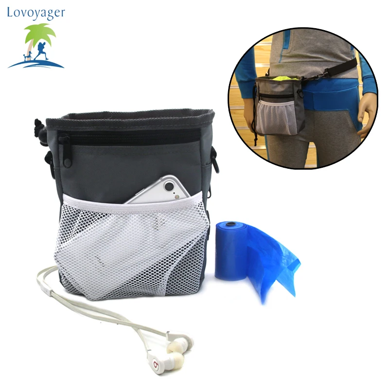 

Lovoyager Pet Dog Treat Pouch Bag Training Carries Treats Toys Waste Bag Poop Bag Dispenser Adjustable Waist and Shoulder Belt