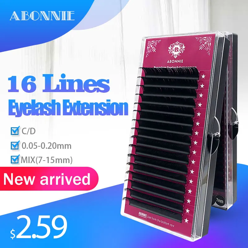 

7-18mm mix Individual Silk Eyelash Further supplies False professional mink Eyelashes Extensions Lashes materials