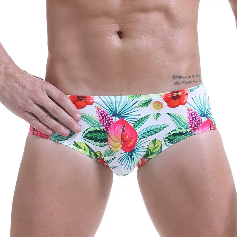 

Sexy Men's Printing Underwear Boxers Low-rise Breathable Bulge Pouch Boxer Shorts Trunks 6 Styles Males Underpants Bottoms New