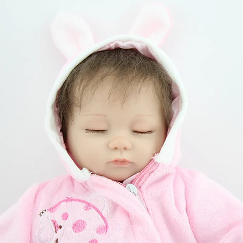 40 CM Silicone Reborn Doll Sleeping Baby Dolls for Girls Children Birthday Gifts,16 Inch Lifelike Babies Bonecas Newborn Toys