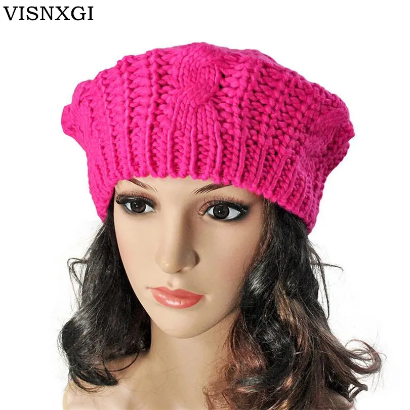 

YSDNCHI 2017 Crochet Beanies Beret Braided Baggy Unisex Beanie Hats Winter High Elasticity Ski Cap Women Fashion Multi Colors