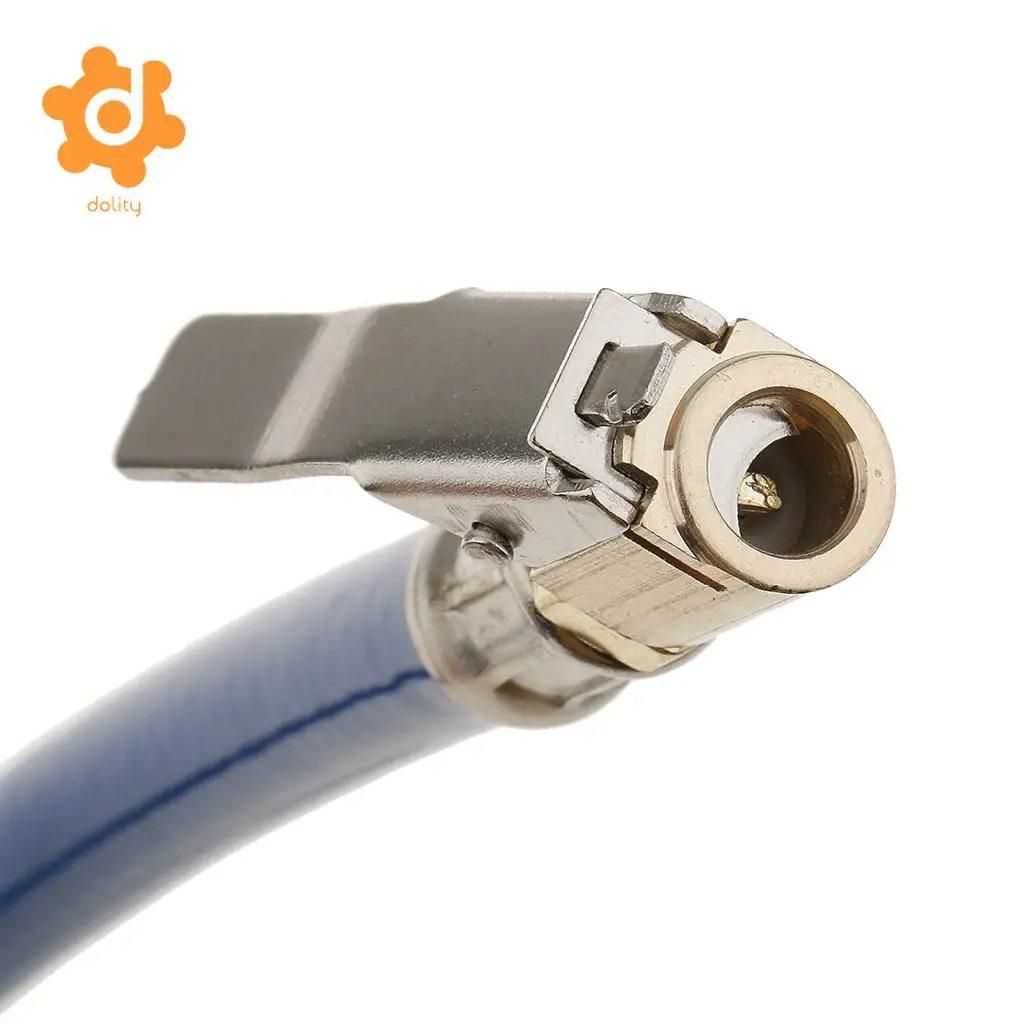 Auto Car Motorcycle Tire Inflator 1/4'' Rubber Air Pipe Hose with Copper Valve Rubber Flexible Air Hose Male Thread