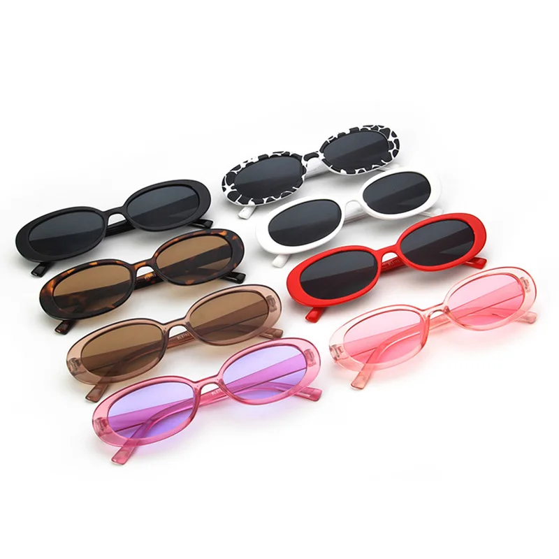 Новые трендовые маленькие солнцезащитные очки с оправой цвета коровы для женщин винтажные черные розовые индивидуальные очки женский новогодний подарок