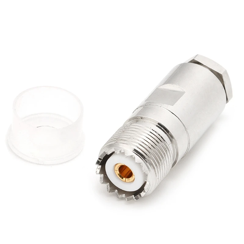 

UHF SO239 PL259 Socket Female PLug Clamp For RG8 RG165 RG213 LMR400 Connector
