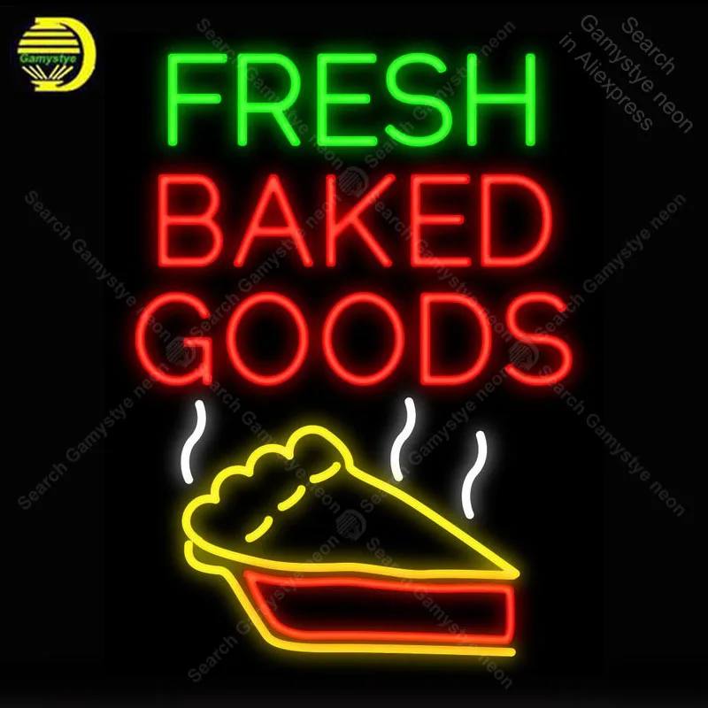 

Neon Sign for Fresh Baked Goods Neon Bulb Sign Display Beer Light up wall sign for Room Custom nein sign Lamp room Accesaries