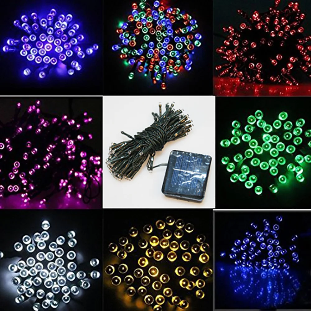 

12M 22M 40M Solar LED String Garden Patio Decoration Lights 8 Modes Waterproof Fairy String Light Outdoor For Wedding Christmas