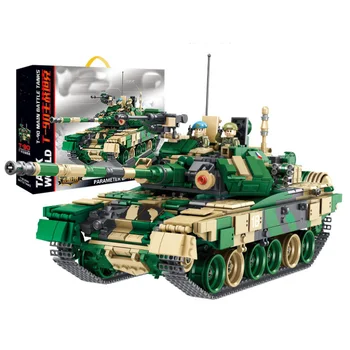 

1773pcs 632005 Military T-90 Main Battle Tank With Swat Minifigure Model Sets Building Blocks Bricks Toys For Kids Gift