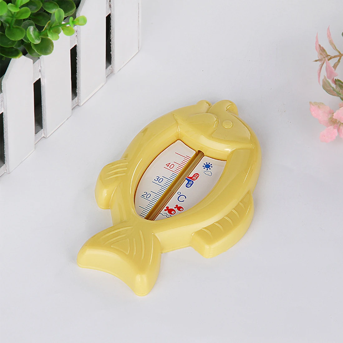 Термометр для воды, детский, для купания, в форме рыбы, температура, для малышей, для душа, игрушки - Цвет: Цвет: желтый