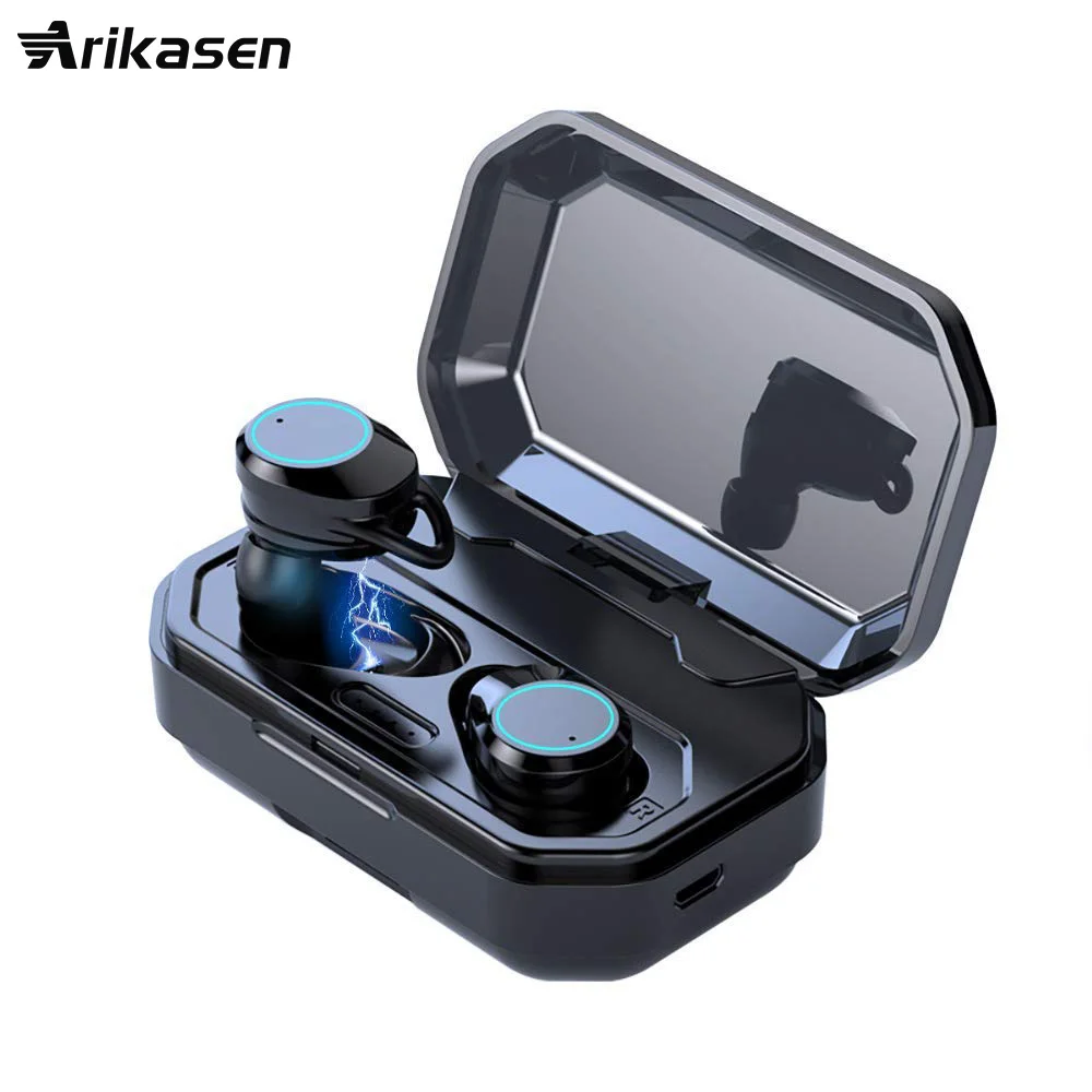 Arikasen, настоящие беспроводные наушники, Bluetooth V5.0, TWS, bluetooth наушники, Спортивная, стерео, беспроводная гарнитура для iPhone, xiaomi, samsung
