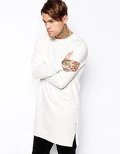 Freies Verschiffen 2016 Neue männer mit Langen Ärmeln Pullover Reine Baumwolle Lose Langen Abschnitt der männer Sweatshirts Plus (Us-größe)