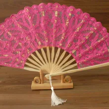 Свадебные подарки ручной работы веер Винтаж стиль отличный баттенбергское кружево Вышивка Свадебные фанаты женщина пользовательские текст