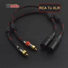 1 par de cabo de áudio hifi rca para xlr, macho para fêmea (macho para macho)/0.5m 1m 1.5m 2m 3m 5m