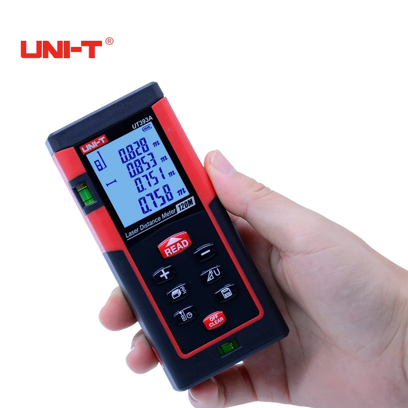 

UNI-T Digital Laser Distance UT393A Handheld Digital Range Finder Auto calibration Area & Volume Calculation Tool