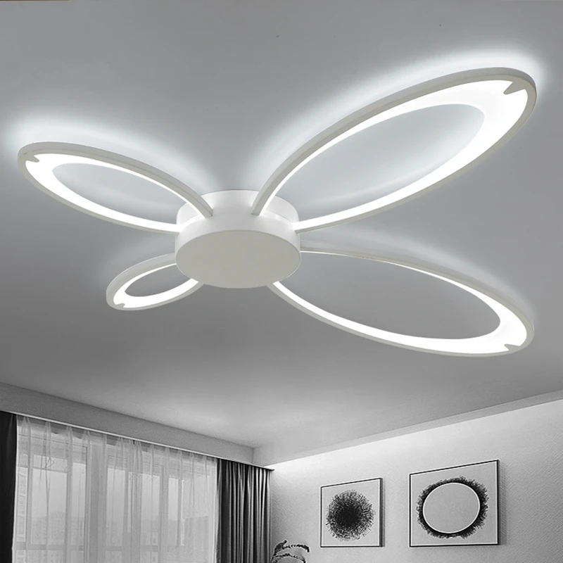 

Modern Butterfly shape Aluminum Ceiling Lights Living room bedroom acrylic Led Lustre luminaria lamps Fixtures