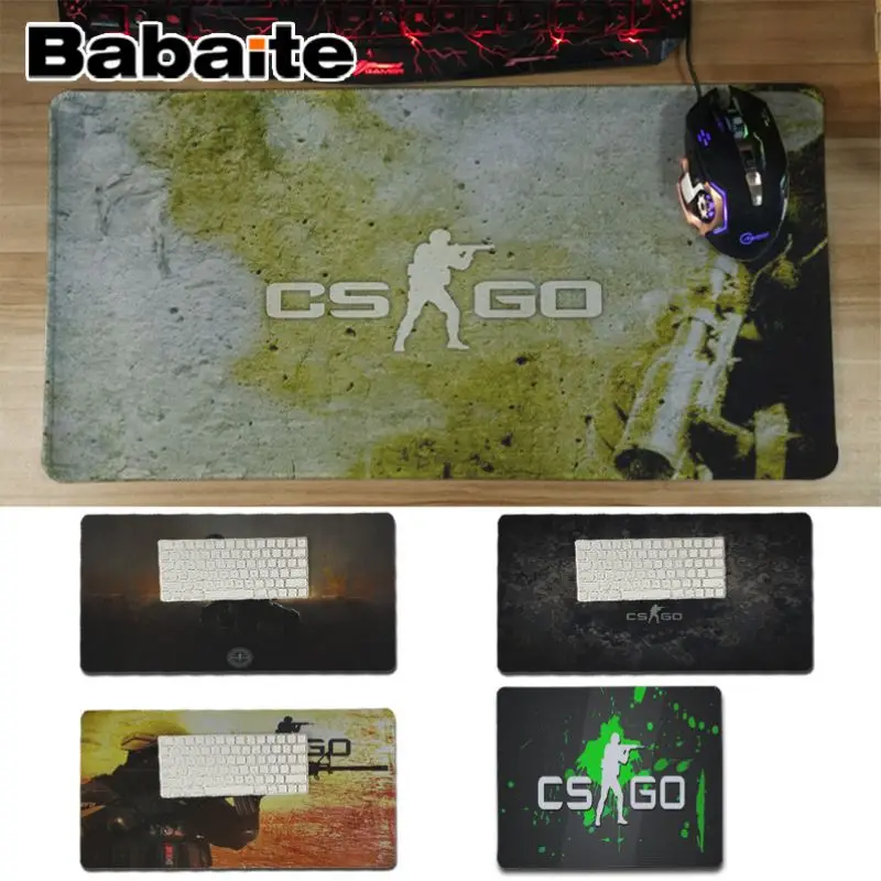 

Babaite Cool New CS GO gaming Comfort Mouse Mat Gaming Mousepad Locking Edge Mousepad Mat Keyboard Mat Table Pad