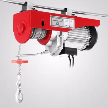 

New 440lbs Mini Electric Hoist Crane Overhead Garage Winch Remote Control Auto Lift