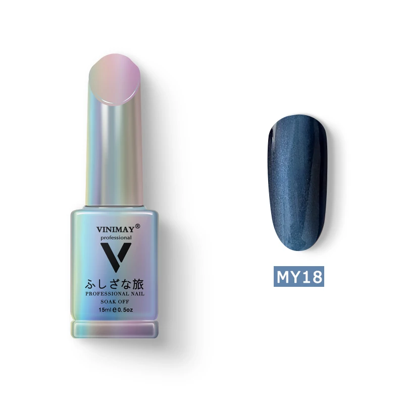 MY18 VINIMAY Гель-лак для ногтей "кошачий глаз" vernis полуперманентный УФ-гель для ногтей лак-праймер впитывающийся Гель-лак для ногтей Полировочный Гель для маникюра - Цвет: MY18