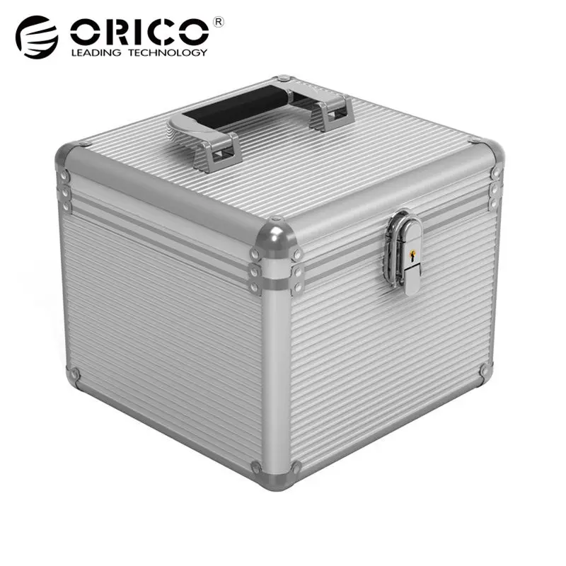 

ORICO Aluminum HDD Protector Box Case Shockproof Storage Carrying Box for 5 pieces 2.5 3.5 HDD Hard Drive Disk