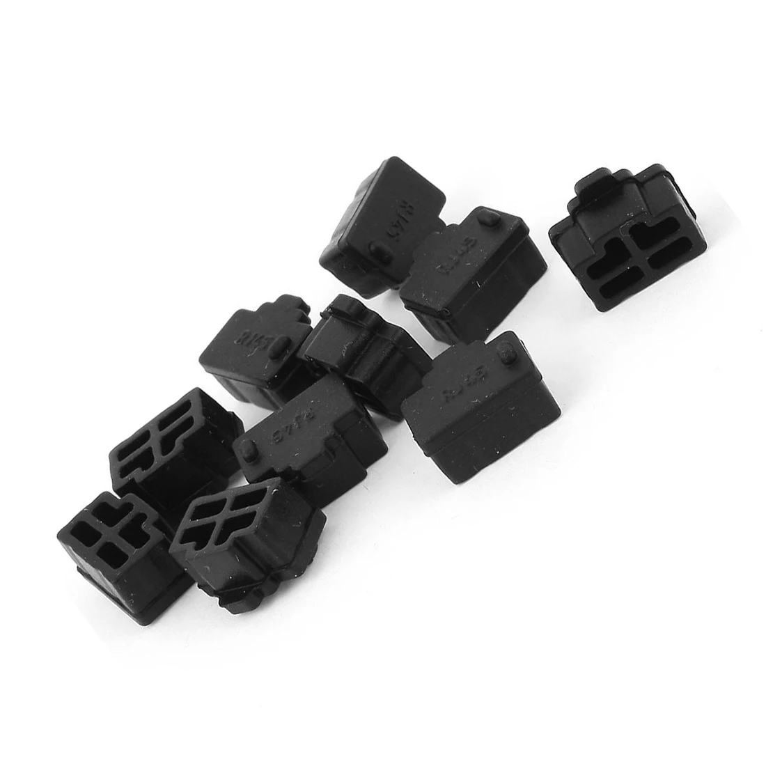 

GTFS-Ethernet Hub Port RJ45 Anti Dust Cover Cap Protector Plug 10Pcs Black