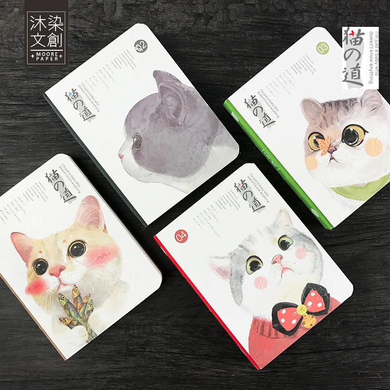 

Creative DIY Diary Calendar Grid Notebook Cute Cat Notepad Hard Cover Stationery Traveler Gift Bullet Journal school supplies
