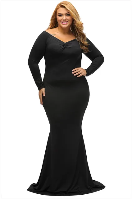 Sexy Plus Size Big Size Vintage Exotic Dresses Trumpet Boho Deep V ...