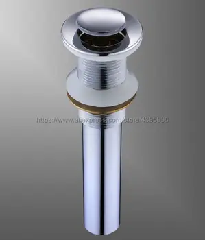 

Polished Chrome Bathroom basin waste Pop Up Waste Vanity Vessel Sink Drain Without Overflow Bsd043
