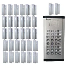 Охранных прямая Пресс ключ аудио дверной телефон для 32 квартиры, 2-проводной аудио система внутренней связи на