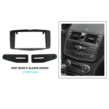 

Seicane Double Din Audio Frame Car Radio Fascia for 2007 Mercedes BENZ C-KLASSE W204 Dash CD Trim Installation Kit Panel Adaptor
