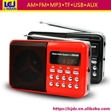 10 шт. L-988AM TF micro SD звуковая карта музыкальный плейер с интерфейсом USB AUX in портативный мини-динамик для использования вне в стиле ретро; винтажная FM/AM радио MP3 плеер
