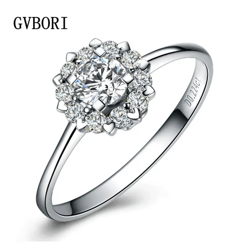 Бриллиантовое кольцо 0,75 карат с эффектом диаметра, 18 K, белое золото, бриллиантовое кольцо, сияющее, навсегда, хорошее ювелирное изделие, Подарок на годовщину