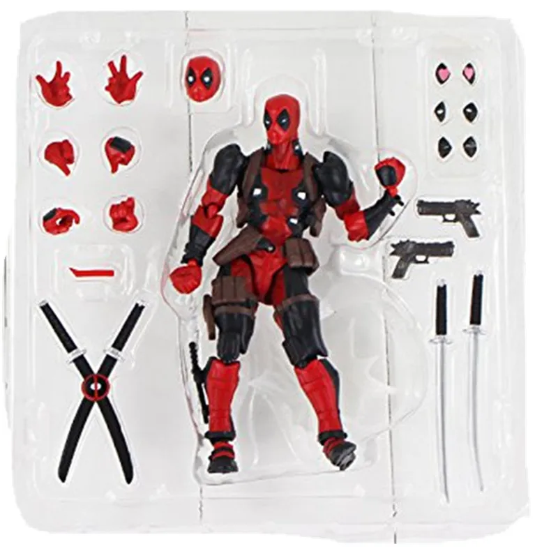 Deadpool Revoltech Marvel X Men фигурка Уэйд Уинстон кукла Вильсон с мечом 16 см легенды No.001