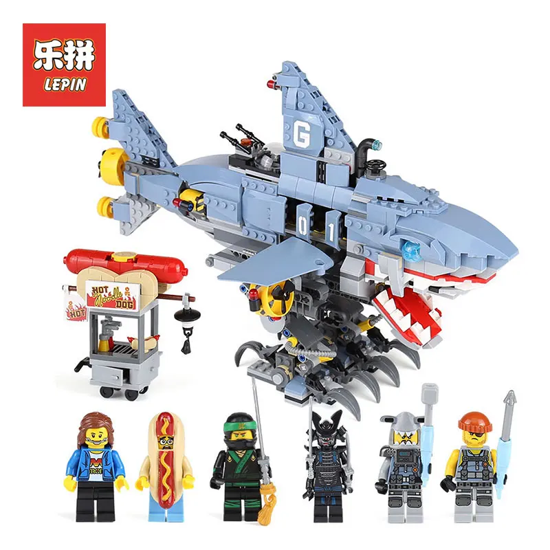 

Lepin 06067 The Ninjago Movies Series Garmadon 929Pcs Big Shark LegoINGlys 70656 Model Building Blocks Bricks Toys for children