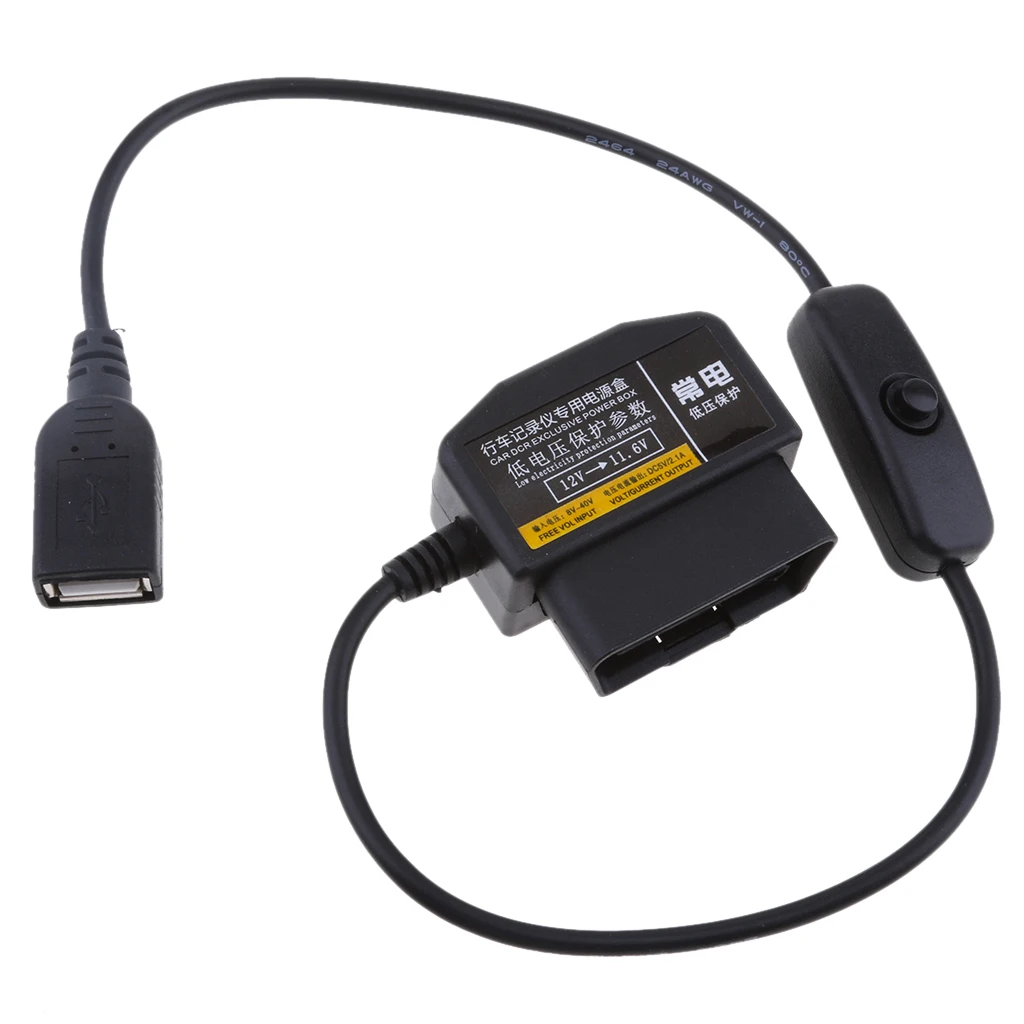 1 Pcs DC12/24V To 5V 2.5A Inverter Converter Micro Mini USB/DC 3.5mm Hardwire For Dash Cam Hard Wire Car GPS DVR Mobile Phone