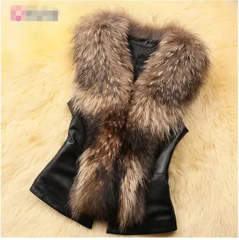 

New fashion 2017 autumn and winter Faux Fur Coat Fox Fur high-end high-quality lady coat size S-3XL