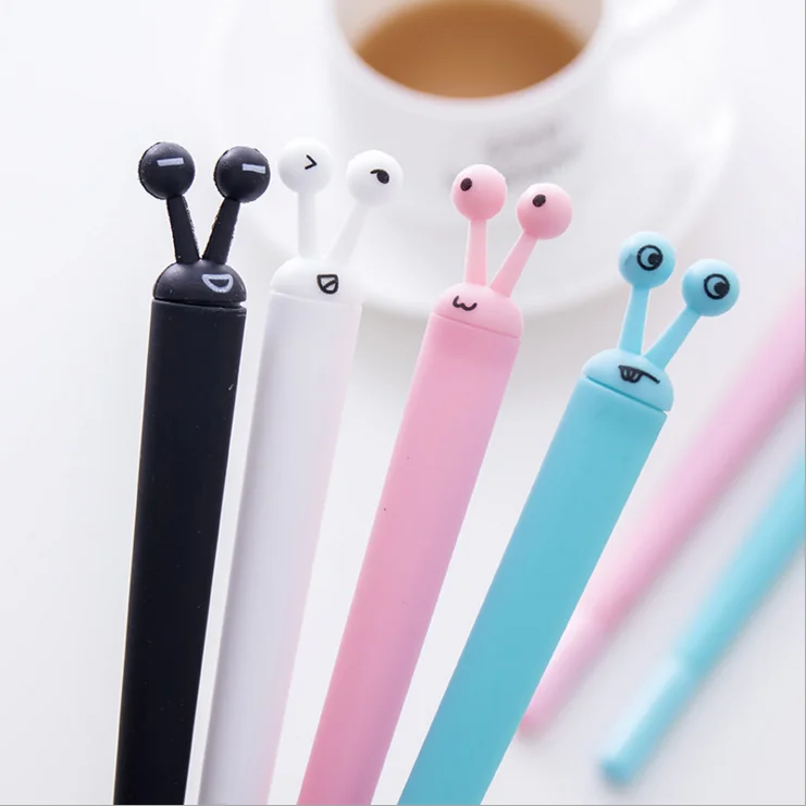 

4 Piece Lytwtw's Korean Stationery Cute Snail Pen Creative School Supply Office Gel Pens Gift Handles Styling
