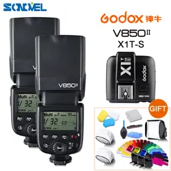 2x Godox v850ii GN60 HSS 2.4 г Беспроводной x Системы Вспышка Speedlite литий-ионная аккумуляторная батарея + x1s передатчик для Sony A6500 a6300 A7R Камера