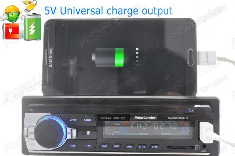 Bluetooth Handfree Автомобильный Радио MP3 аудио плеер FM/USB/SD/Aux In 1Din In Dash 12 в стерео пульт дистанционного управления Автоэлектроника сабвуфер