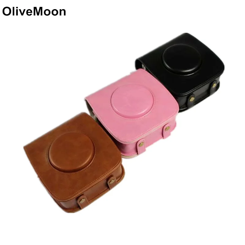 

Black/Brown PU Leather Case Cover Set For Fuji Fujifilm Instax SQ 20 sq20 Fuji SQ20 Digital Camera Bag Case With Strap