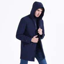 Новая мода Тонкий Бизнес с капюшоном волос плюс casua мужские пальто новые стильные тонкие бизнес с капюшоном модели