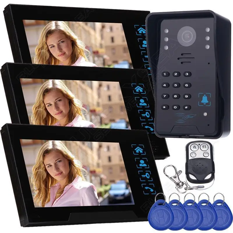 Free shipping 1 font b Camera b font 3pcs 7 Video Monitor Home font b Door