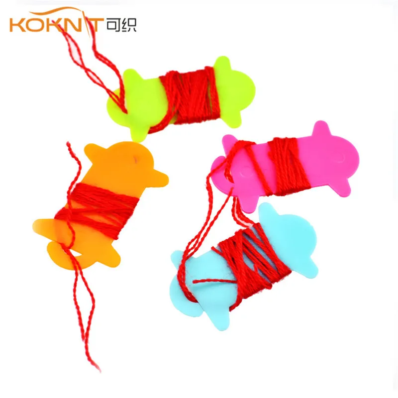 

KOKNIT 10pcs/set Mini Thread String Winding Boards DIY Hand Craft Plastic Winding Sheet Yarn Coiling Plate Bobbins Sewing Access
