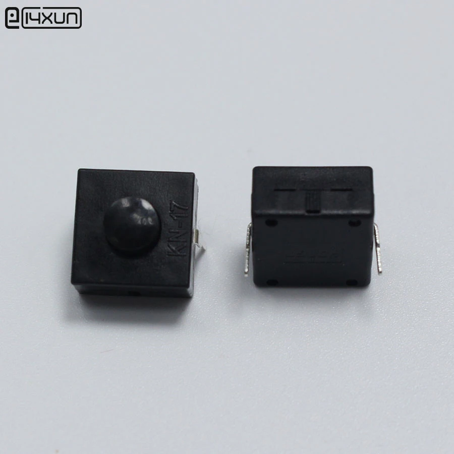 10pcs DC 2Pin Black Mini Push Button Switch for Electric Torch 2P 2
