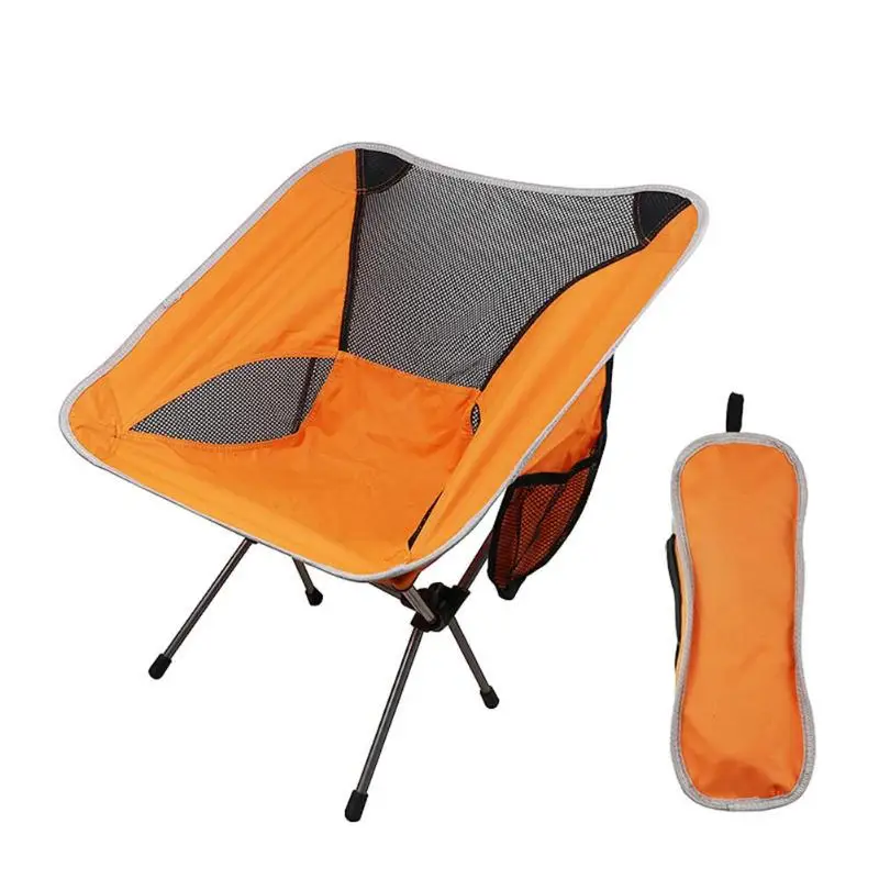 Портативный складной стул для пикника Открытый стул для рыбалки ультра-легкие складные стулья сиденье для рыбалки фестиваль пикника барбекю - Цвет: Цвет: желтый
